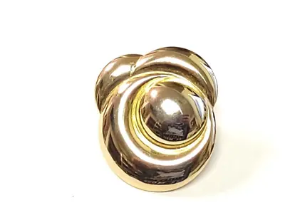 Vintage Gold Tone Abstract Overlapping Circles Scarf Slide Ring • $15