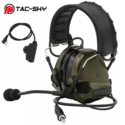 TAC-SKY C3 Tactical Headphones Hunting Headphones Silicone Earmuffs+U94 V2 PTT  • $175.99