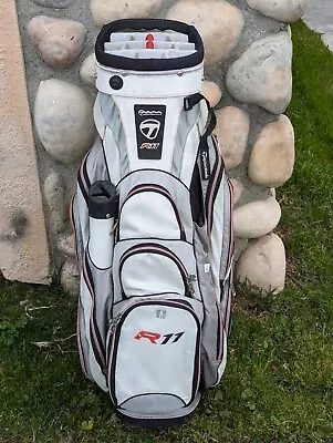 Taylor Made R11 Golf  Bag 14 Way Divider White Black With Strap TaylorMade • $99.99