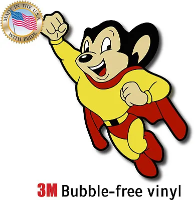 Mighty Mouse Vintage Superhero Decal Sticker 3m Usa Made Vehicle Window Car • $29.99