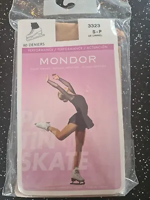 £17.50 • Buy New Mondor 3323 Footless Ice Skating Tights - SIZE S-P 4'11   - 5'4  KR CARAMEL