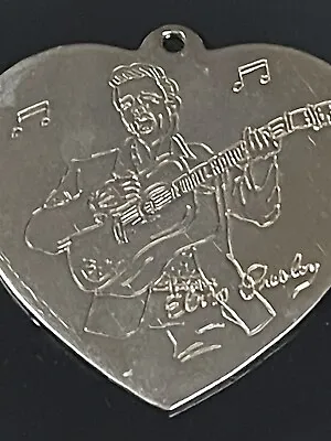 Elvis Presley Heart Pendant Metal 1956 Love Me Tender Sincerely Yours • $95