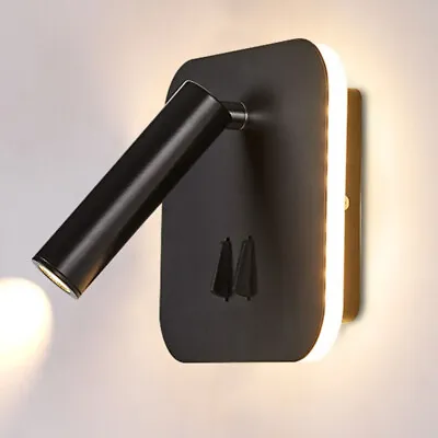 LED Wall Lamps Reading Strip Light Back Light Bedroom Sconce With Switch • £12.10