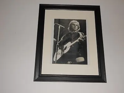 Large Framed Van Morrison In London 1974 On Stage B/W Ready To Hang 24  X 20  • $65
