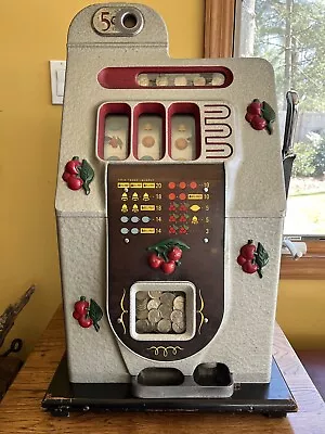 $2450 • Buy Mills Black Cherry Vintage Antique 5cent Slot Machine