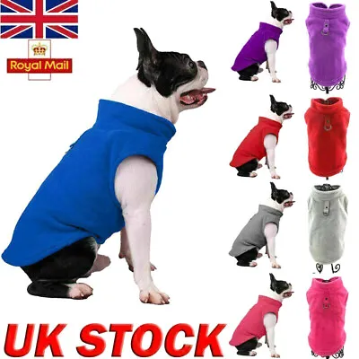 £5.95 • Buy Pet Dog Warm Coat Fleece Jacket Jumper Sweater Winter Clothes Puppy Vest Outfit
