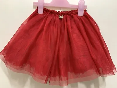 Cute Baby Girls Next Red Layer Tutu Occasion Party Skirt 18-24m❤️ Xmas ❤️ • £5.99