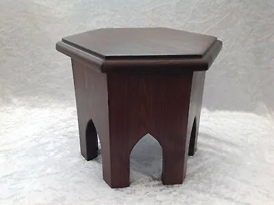 £50 • Buy Moroccan Style Hand Made Hexagonal Display Table -Got Hic Style Legs Dark Brown