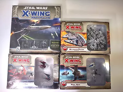 Star Wars X-Wing Miniatures Game Lot Millennium FalconRebel AcesImperial Aces • $109.75