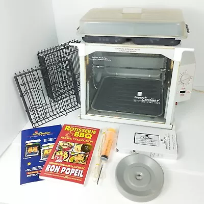 Ronco Compact Showtime Plus Rotisserie BBQ Oven 3000T Warming Tray Basket Extras • $99.97