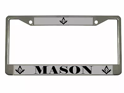 Masonic Mason Logo Metal Car License Plate Frame Auto Tag Holder • $14.99