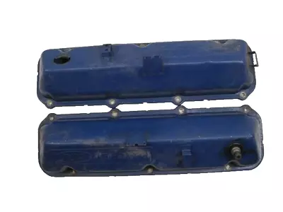 Pair Ford Power By Ford Blue Valve Covers 1976 1977 460 C.I. Engine • $99