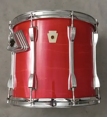 Ludwig Classic 12  Red Lacquer Stain Tom Drum Monroe Badge Nice! • $150