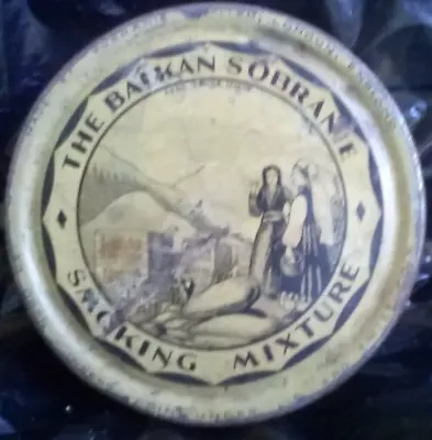 V Second Hand Used  Tobacco Tin   8 X 3 Cm Balkan Sobranie Smoking Mixture • $29.95