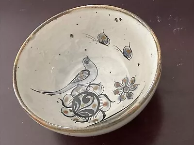 Ken Edwards Tonala Mexico Bowl 6” Blue Bird & Flower Cereal Or Soup Size EUC • $15