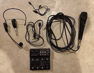 £41.33 • Buy Pyle 4-Channel Mixer PAD43MXUBT With 2 Microphones