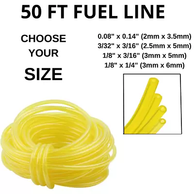 50 Feet  Polyurethane Fuel Gas Line Pipe Hose Tube For Trimmer Chainsaw Blower • $14.99