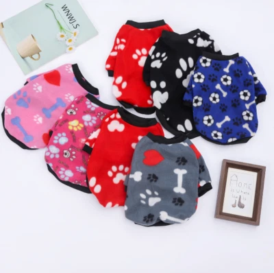 $6.99 • Buy Pet Dog Puppy Dog Warm Soft Fleece Clothes Coat Shirt Sweater Winter Apparel US
