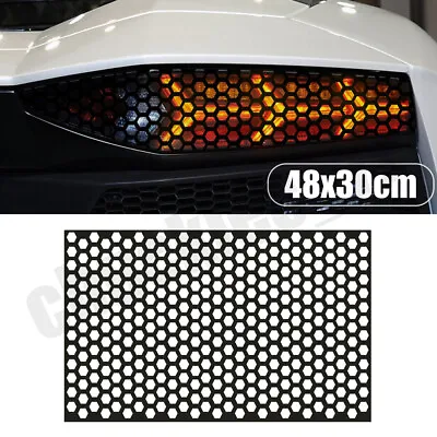 1pc Car Rear Tail Light Sticker Honeycomb Tail-lamp Cover Decal Accessories • £5.77