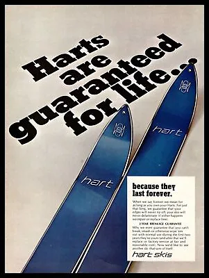 1967 Hart Skis  Guaranteed To Last For Life  2-Year Breakage Guarantee Print Ad • $9.95
