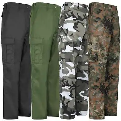 Mil-Tec Mens US BDU Combat Trousers Army Military Cargo Pants Work Uniform • £24.95