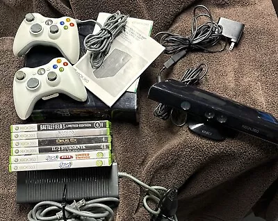 Microsoft Xbox 360 S With Kinect 250GB Glossy Black Console (NTSC) • $129.99