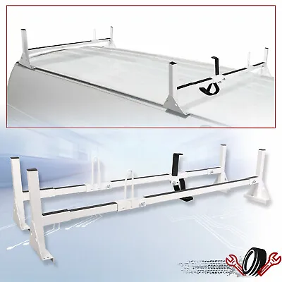 For Ford E-150 E-250 E-350 450 1996-UP All-Purpose 2 Bar  Roof Van Ladder Racks • $118.99