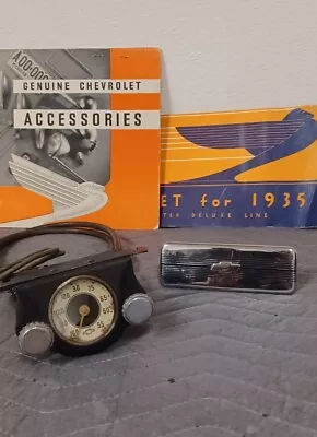 Rare 1935 Chevrolet Accessory Underdash Radio W/ Stamped Delete Plate Gm   • $600