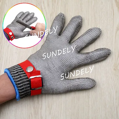 Safety Cut Proof Stab Resistant Stainless Steel Wire Metal Mesh Gloves Creative • £21.48