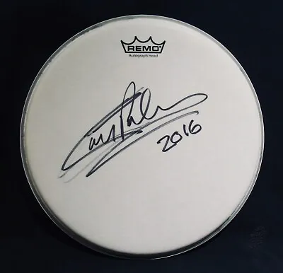 ELP~Carl Palmer Autographed 12  DRUMHEAD~David Frangioni Letter Of Authenticity  • $279.99