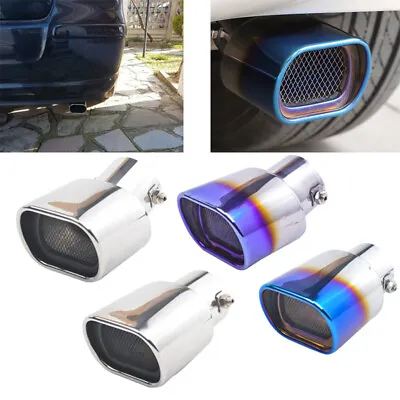2.5  63mm Car Exhaust Pipe Tail Tip Rear Throat Muffler Stainless Steel Square • $28.04