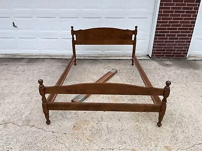 1960's Ethan Allen Early American Solid Maple & Birch Full Size Bed Frame 5614 • $325