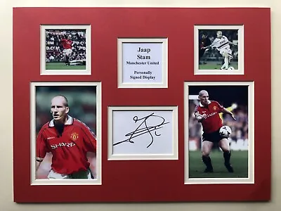 Manchester United Jaap Stam Signed 16  X 12  Double Mounted Display • £34.99