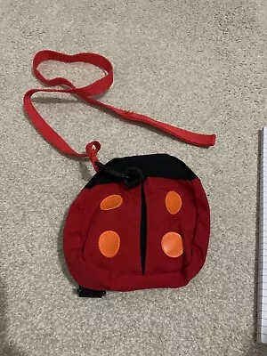 Childrens Toddler's Ladybird Backpack With Safety Reins Child Rucksack Bag • £6