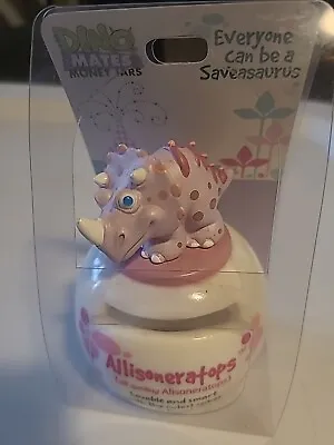 Dinomates Money Jar Allison (Allisoneratops) Piggy Bank    • $3