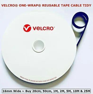 16mm GENUINE VELCRO BRAND HOOK AND LOOP ONE WRAP DOUBLE SIDED STRAPPING Velcro® • £2.45