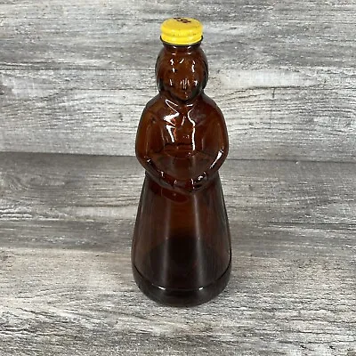 Vintage 12 Oz Mrs. Buttersworth’s Glass Syrup Bottle Metal Lid 8 1/2” 1965 • $25