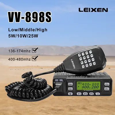 Leixen VV-898S Dual Band Car Radio 25W Voice Compand And Scrambler Mobile Radio  • $71.30