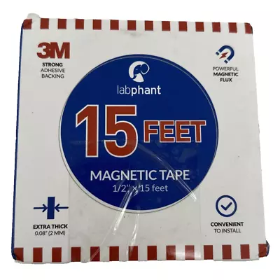 Magnetic Tape Roll Self Adhesive Strong Sticky Strip Flexible 1 / 2 Inch X 15 • $19.99