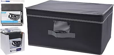 Grey Fabric Drawer Storage Boxes With Lid Collapsible Toy Box Room Tidy Organise • £6.49