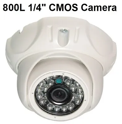 FS-2S118 800TVL 1/4  CMOS 24IR 3.6mm Lens Aluminum Dome Weatherproof Camera • $11.62