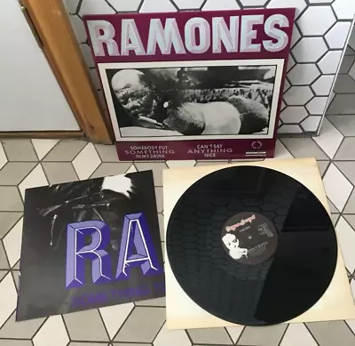 Ramones  Something To Believe In 12 Mint Vinyl INCLUDES POSTER Sire 1986 1 OWNER • £39.98