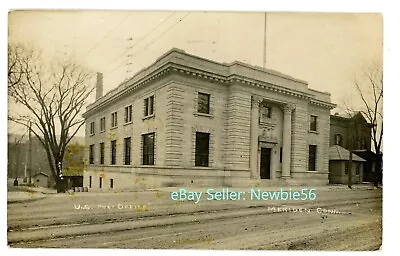 Meriden Conn CT - POST OFFICE BUILDING & FACTORY - RPPC Quinby Postcard • $25