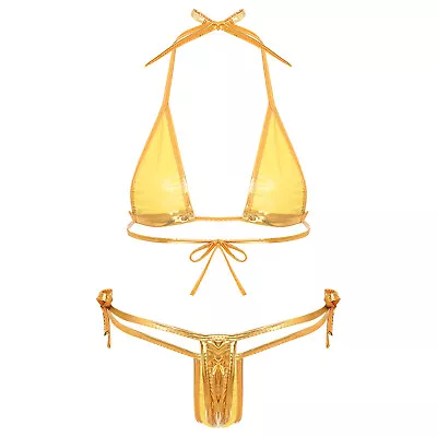 Women Set Wireless Bra Nightclub Lingerie Lacing Swimwear Non-Padded Bralette • £7.72