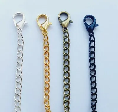 Silver Gold Plated 1' - 14' Clipon Chain Extender Extension Necklace Bracelet UK • £3.62