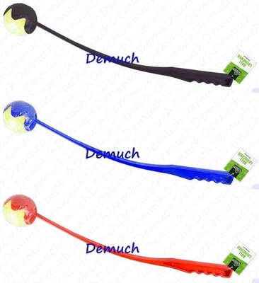 £5.99 • Buy New Dog Toys BALL LAUNCHER AND BALL SET Tennis Ball Thrower Training Excercise ✔