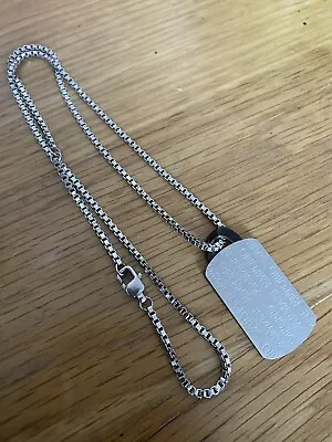 Emporio Armani Stylish Men’s Dog Tag Necklace • £40