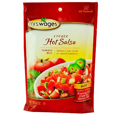 Mrs. Wages Hot Salsa Mix Makes 5 Pints 4 Oz. Packets • £17.63