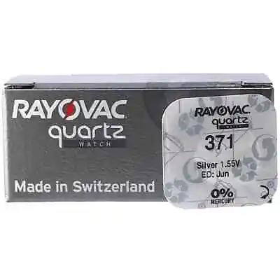 RAYOVAC 371 SR920SW V371 S921E 605 280-31 SR69 Watch Battery SILVER OXIDE NEW • £1.89