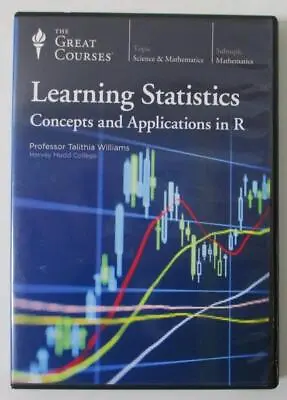 Learning Statistics Concepts And Applications In R (2017 - 4 DVDs) Great Courses • $17.59